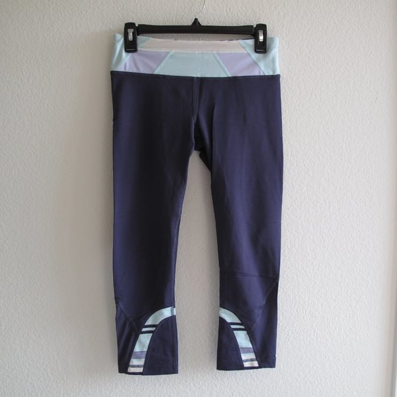 LULULEMON Run Crop Inspire Midnight Blue and Paste - Picture 5 of 8